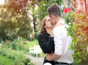 romantic hug kiss gif
